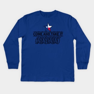 Come And Take It - Texas Razor Wire Kids Long Sleeve T-Shirt
